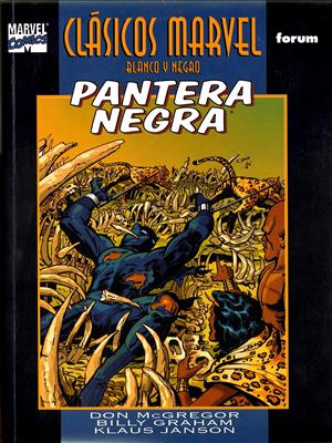 Descarga Clásicos Marvel Blanco y Negro Pantera Negra cómics en español